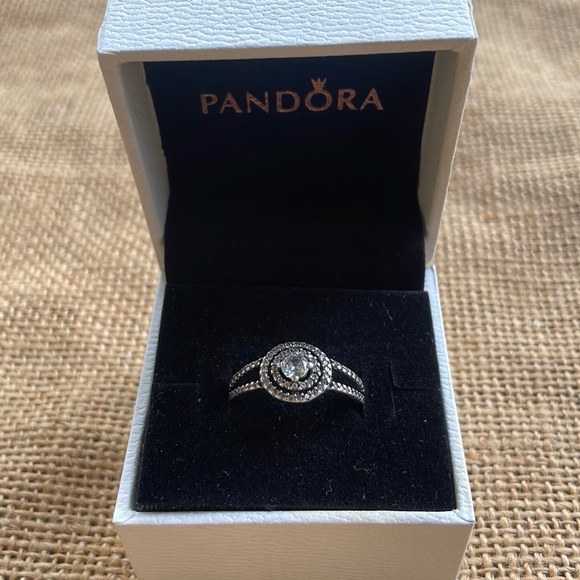 Pandora Sterling silver Sparkling Double Halo Ring 
Size 9 - Picture 9 of 14